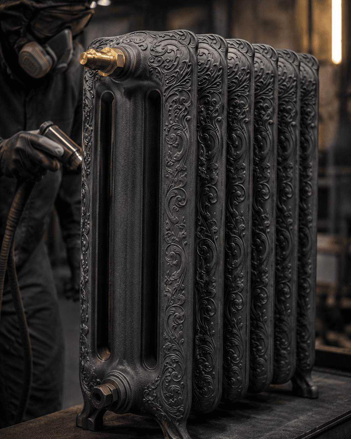 Radiateur en fonte restauré par l'Atelier Français du Radiateur