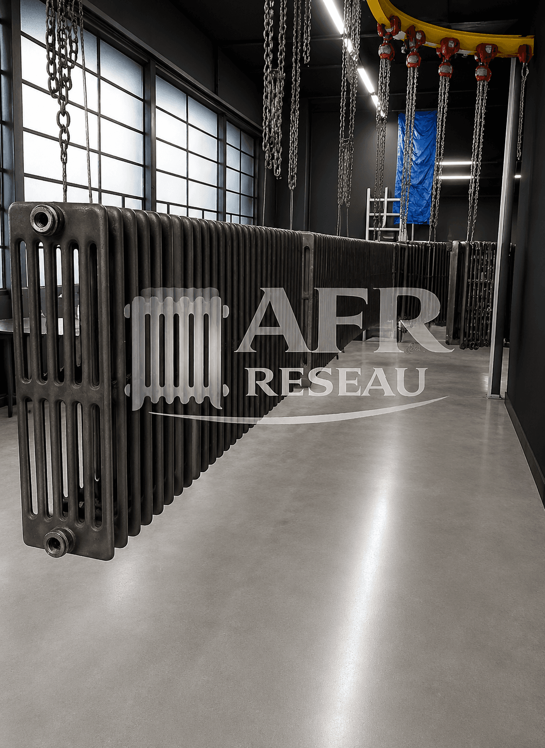 Radiateur ornemental après restauration