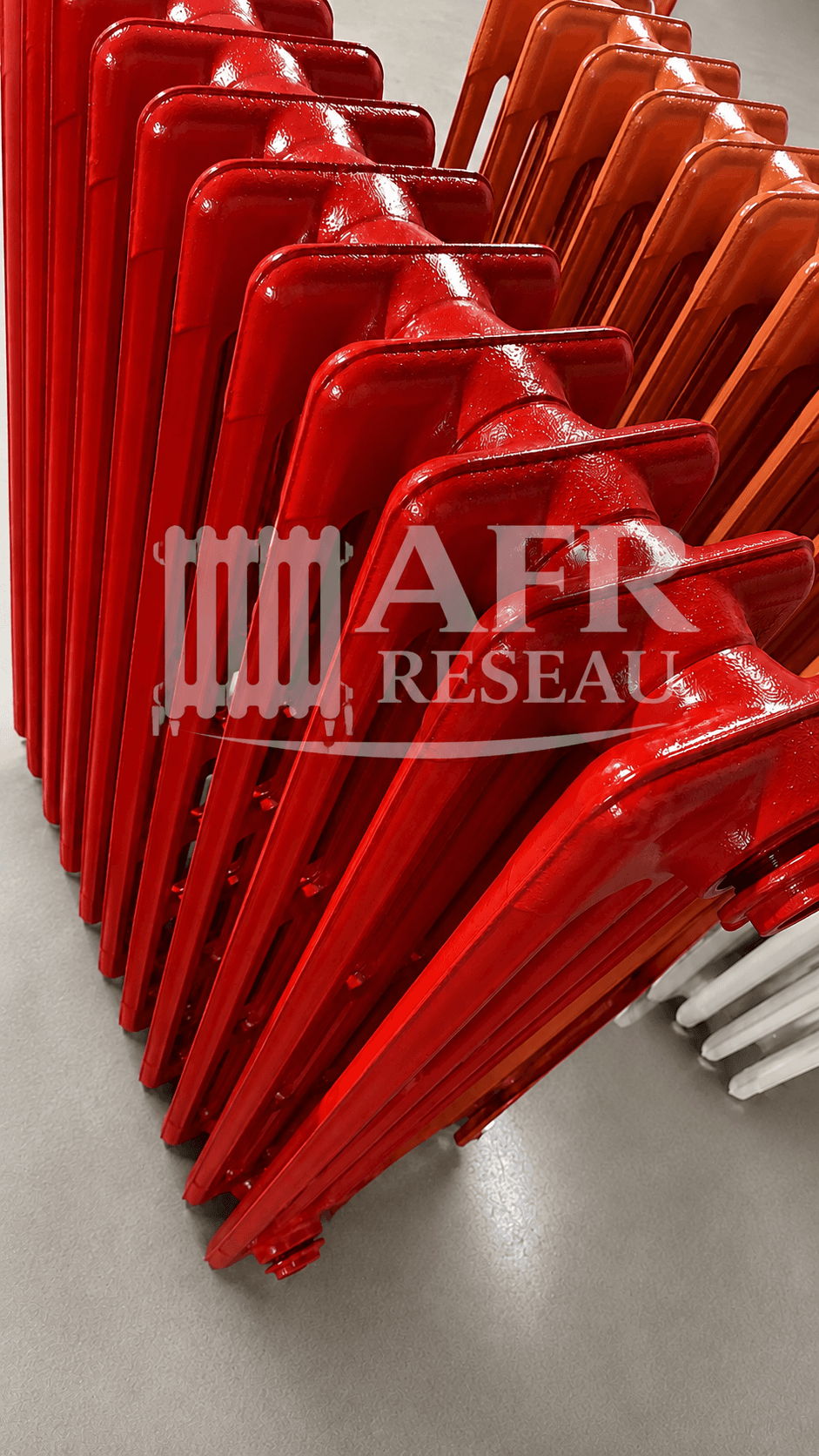 Radiateur fonte après aérogommage