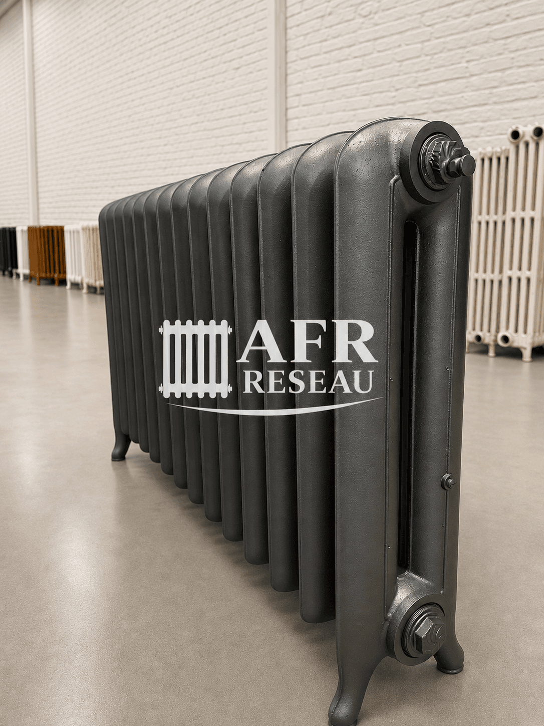 Radiateur fonte restauré — finition RAL